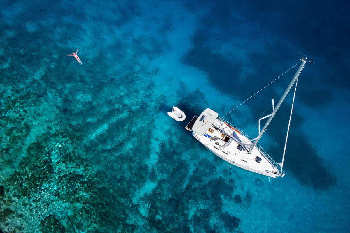 Segeln in der Nähe des Nationalparks Kornati