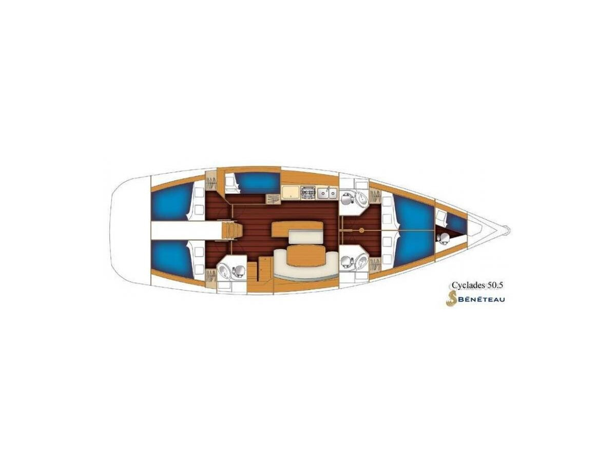 Cyclades 50.5 Azzuro