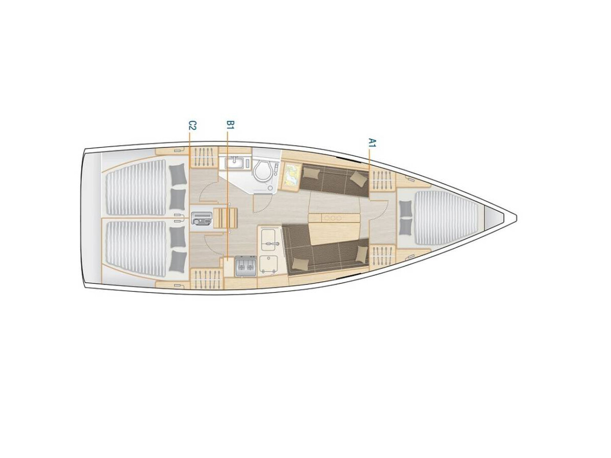 Hanse 348- 3 cab. Larod